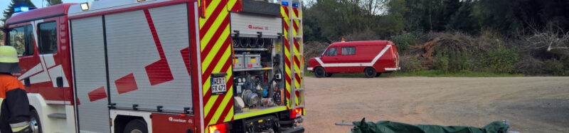 MLF und das Feuerrote Soundmobil in der Deponie Rieblingen bei einer Übung.