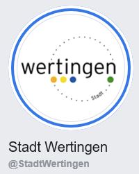 Link zur Facebook-Seite der Stadt Wertingen
